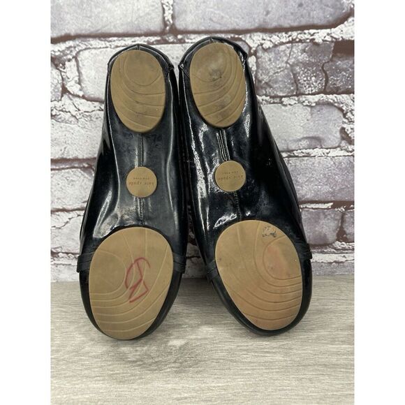 Kate Spade Black Patent Leather Slip On Bow Ballet Flats Shoes Women 6M US/36EU - Picture 12 of 16